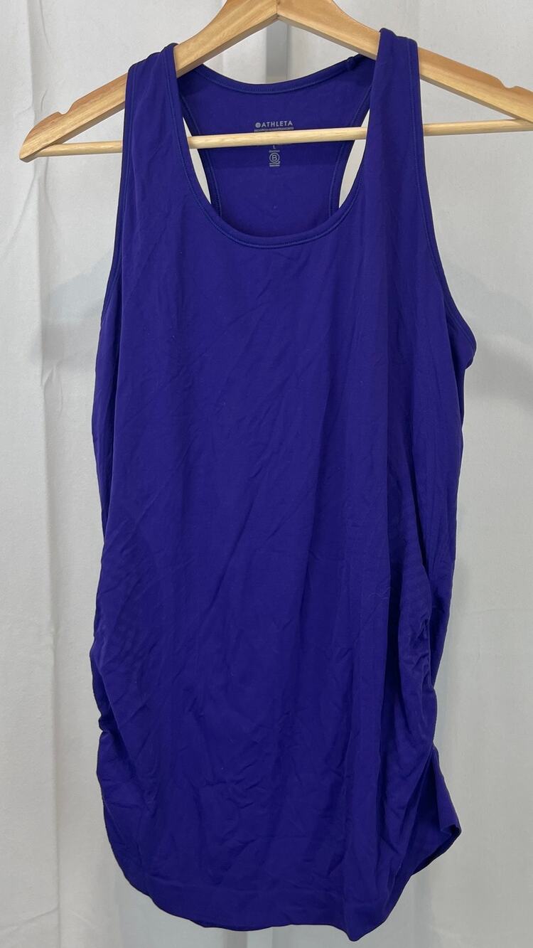 ATHLETA Speedlight Tank Top Racerback Sleeveless Stretch Dark Purple Size L